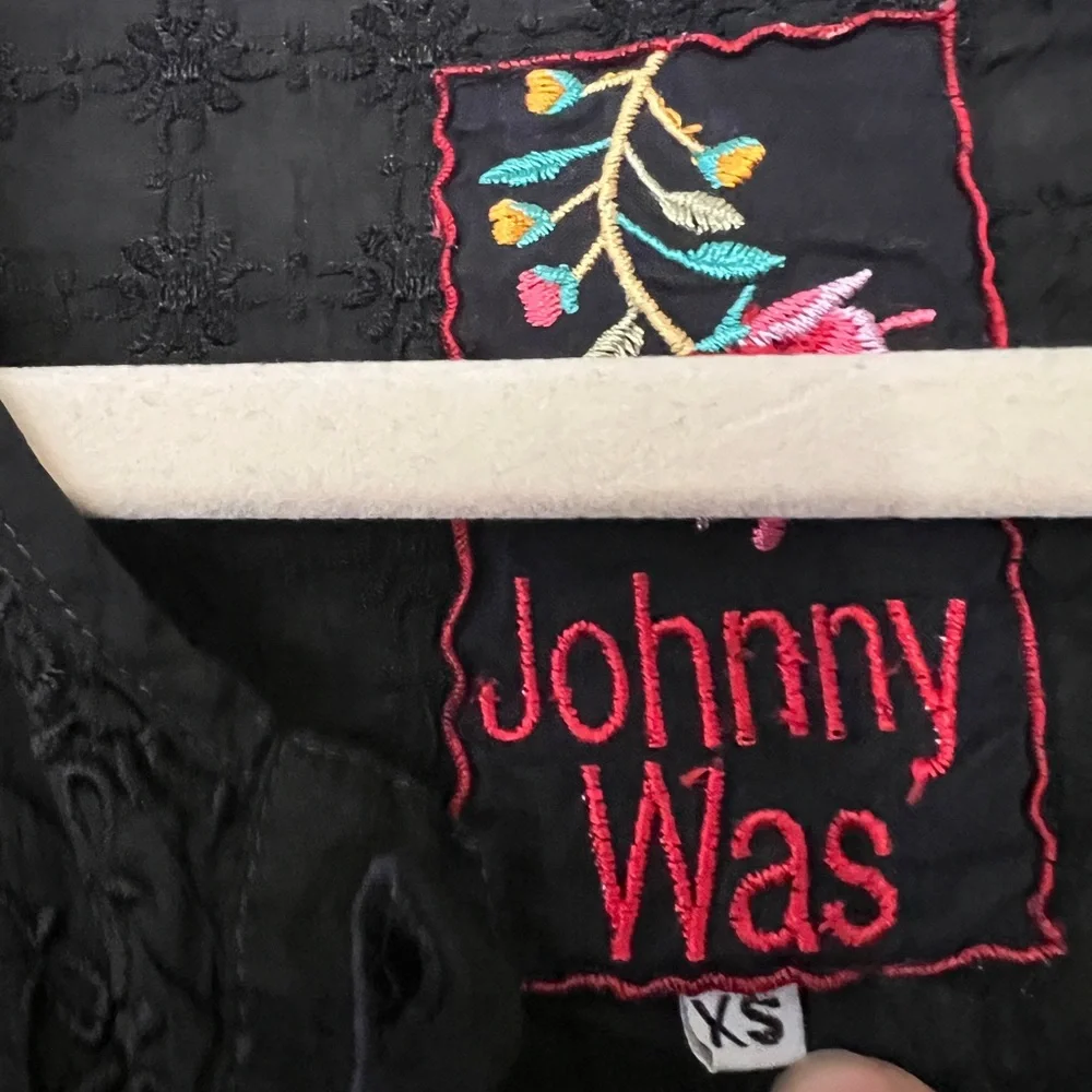 Johnny Was Embroidered Long Sleeve Button Shirt - Picture 4 of 5